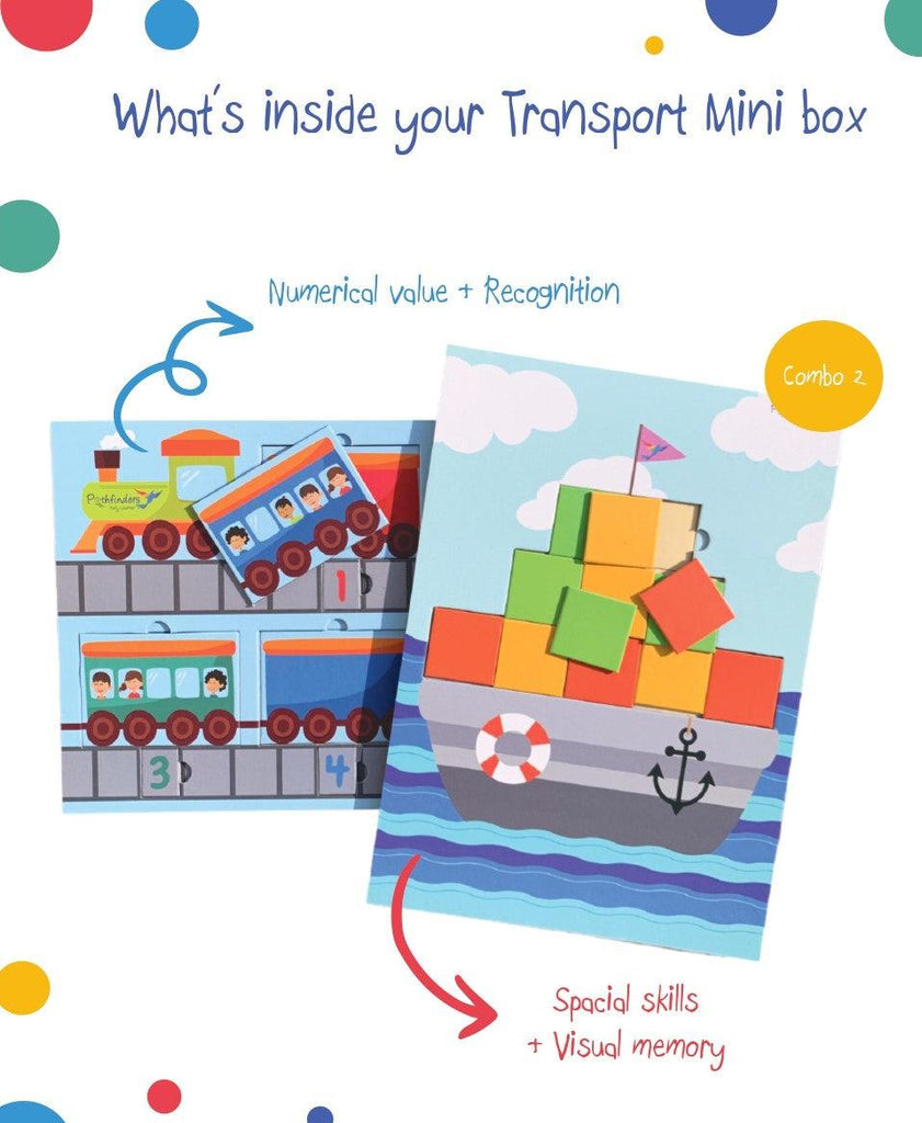 TRANSPORT MINI BOX - Combo 2 | Ages 2 - 4 | 2 activities - Pathfinders Early Learner